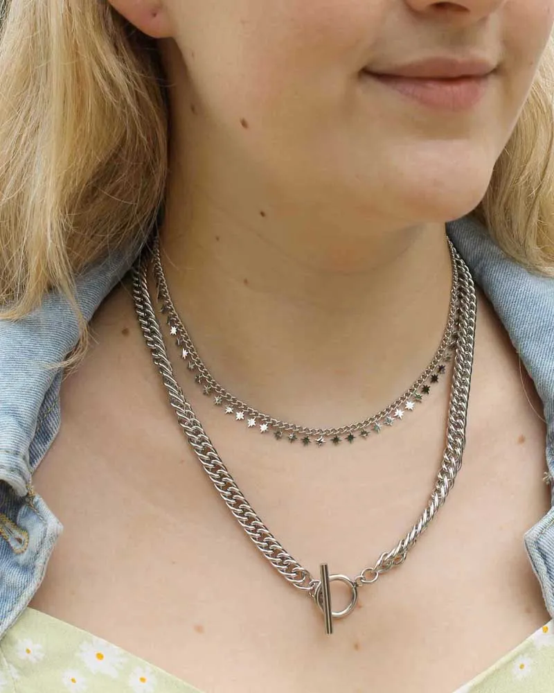 LOVEDRUNKY Dublin ketting zilver 50 cm