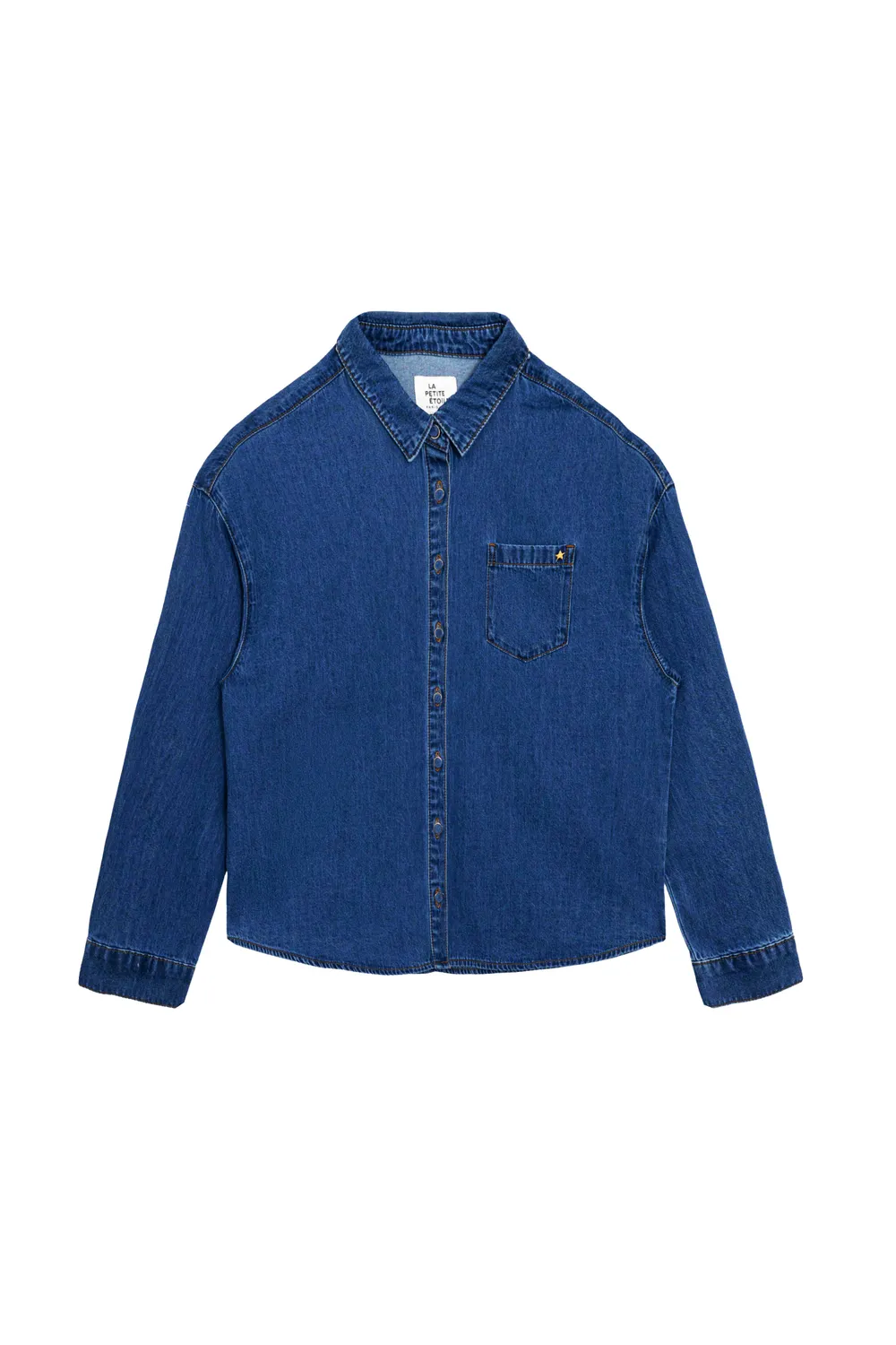 La Petite Etoile Chanico spijkerblouse 94-wash blauw