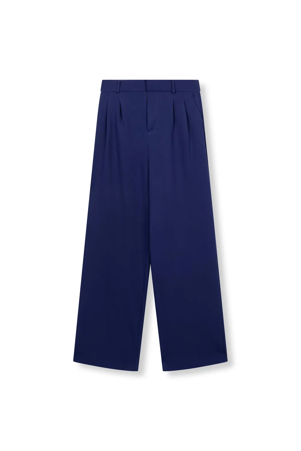 Amiek Refined Kalea wijde broek navy kostuumstof