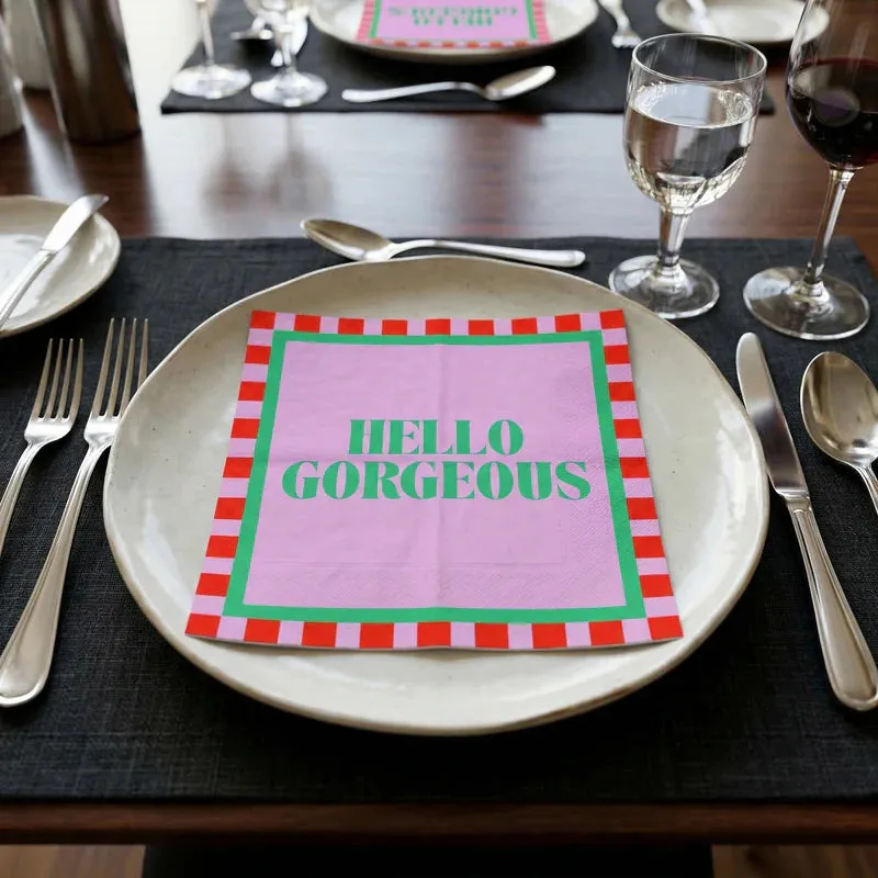 Amiek Hello Gorgeous servetten papier 33 cm 20 stuks