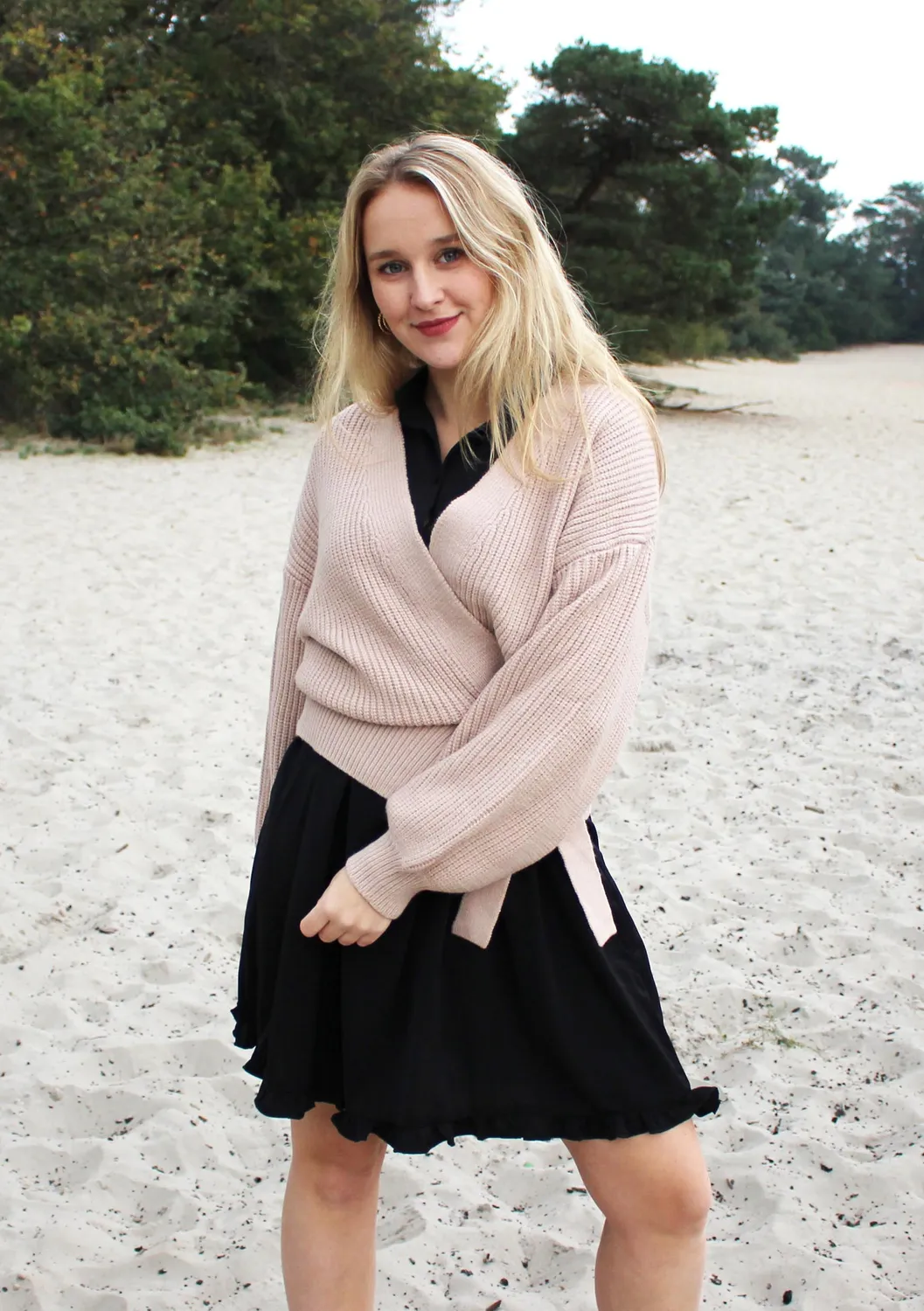 LOVEDRUNKY Shirt Jurk jurk zwart met zakken