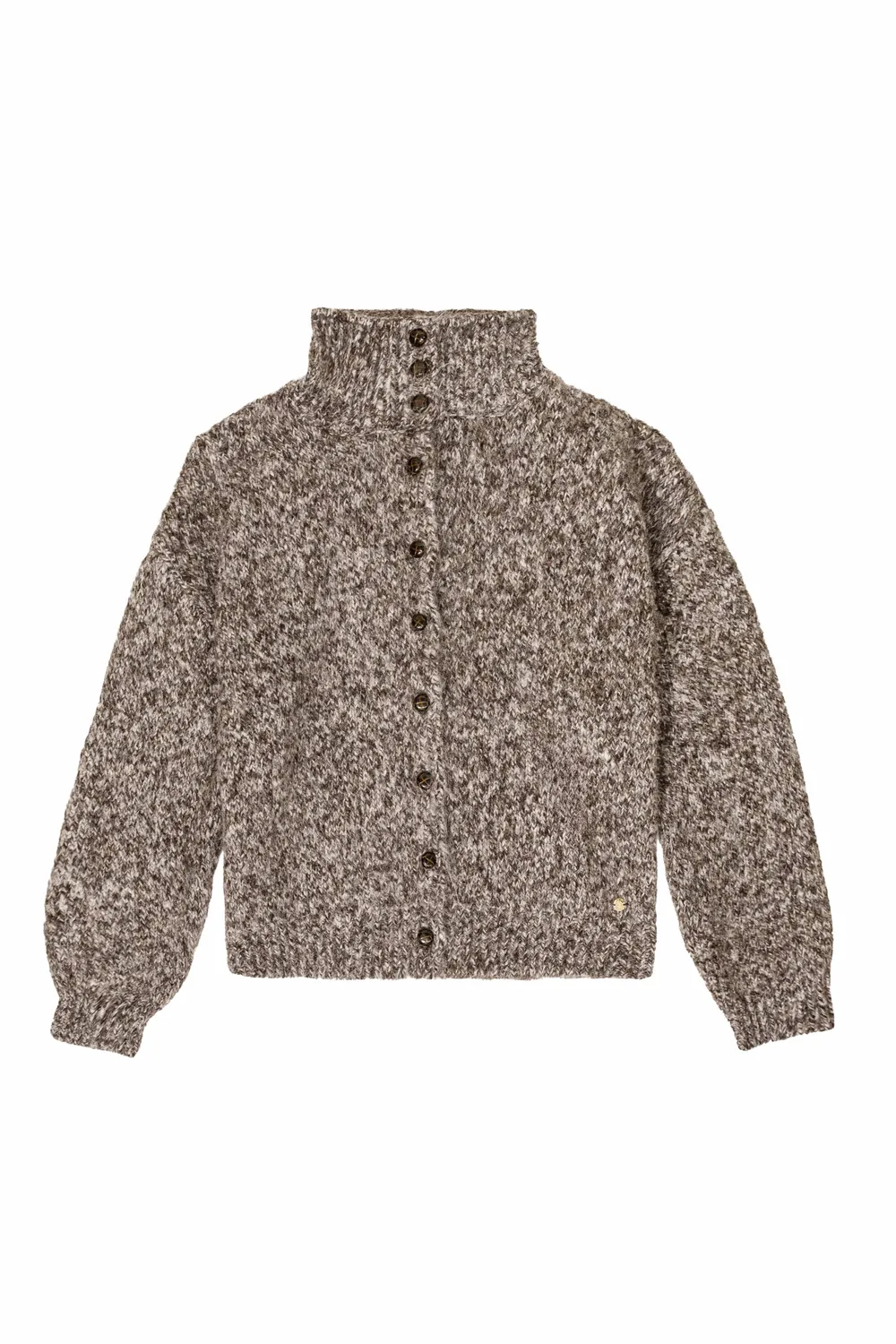 La Petite Etoile Mailan vest bruin ecru col