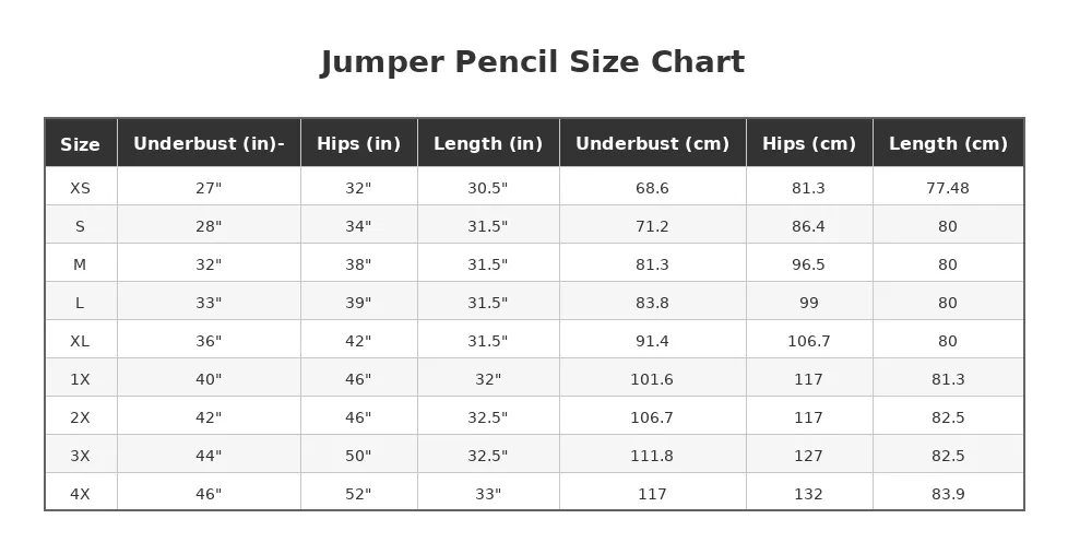 Tatyana Retro Pencil Jumper rok zwart M stretch