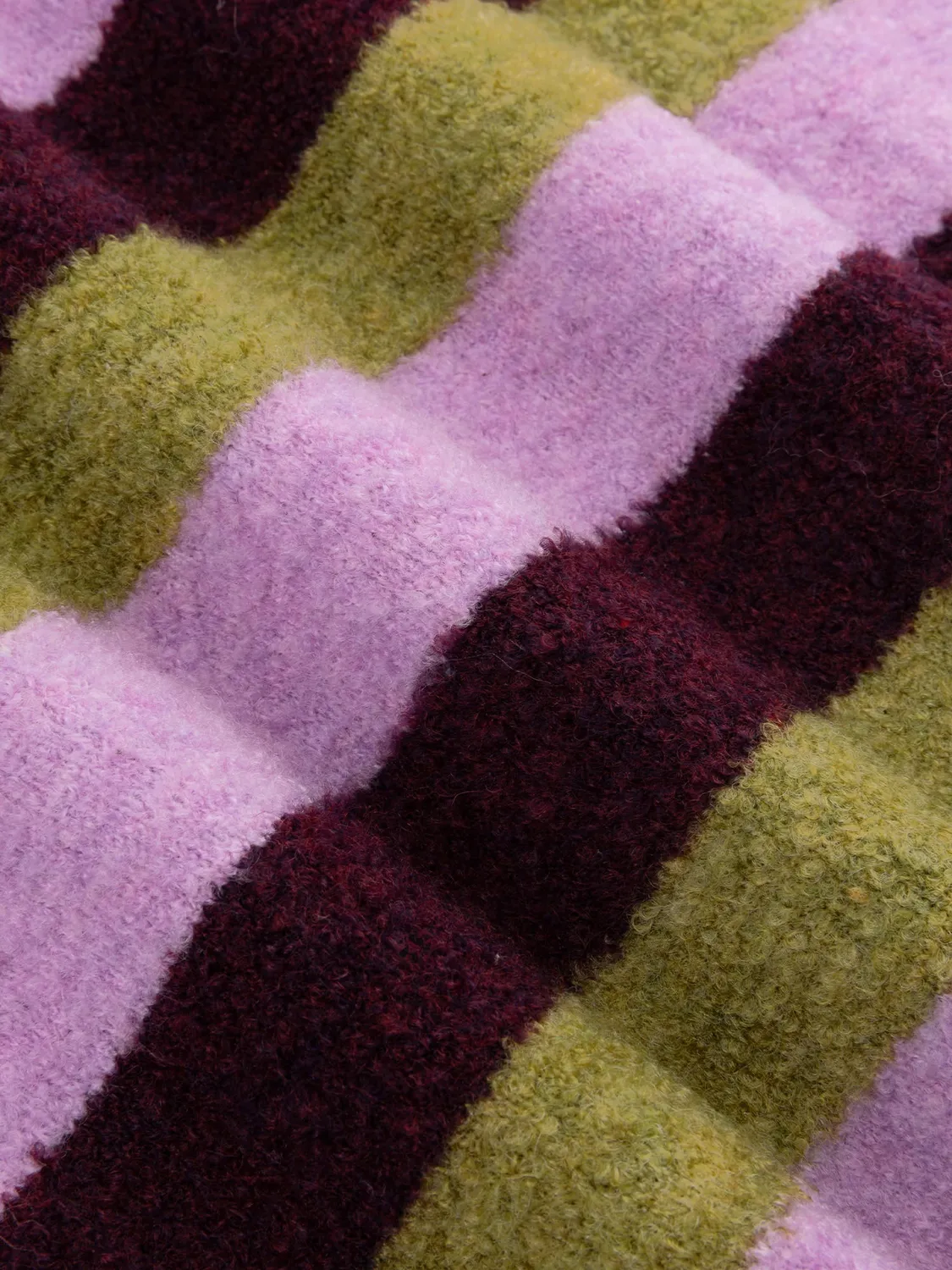 Ydence Aurora trui aubergine gestreept wolmix