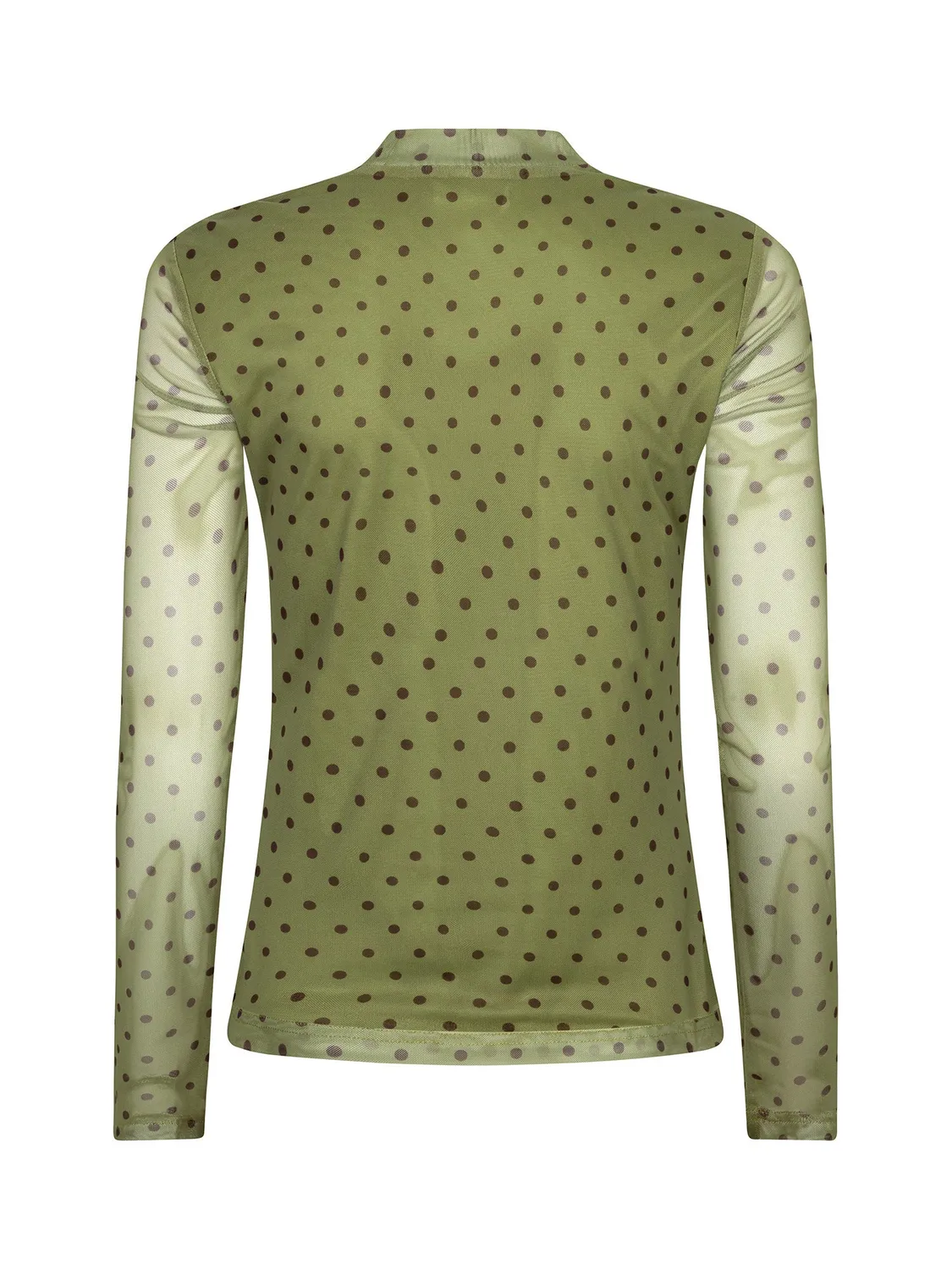 Amiek Baily mesh top groen stippen polyester