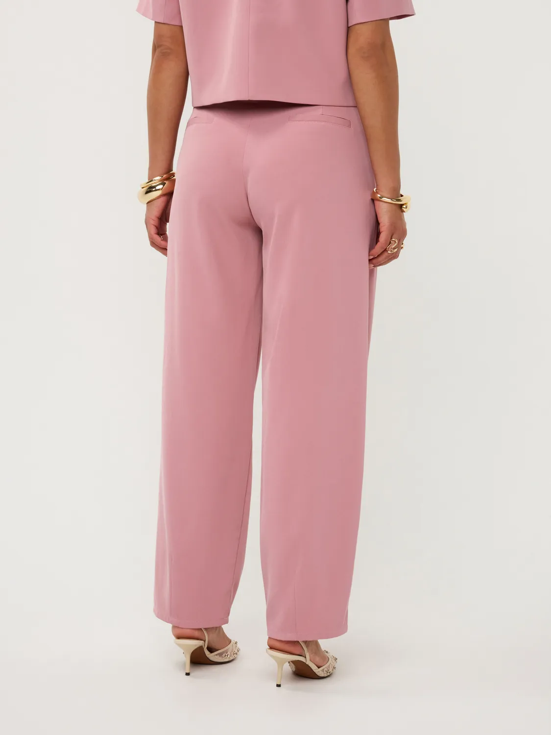 Ydence Pants Vivi pantalon roze hoge taille