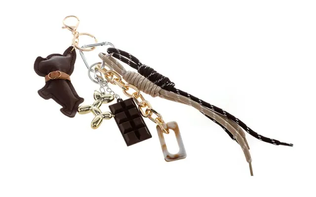 Amiek Freekje sleutelhanger camel vegan leer