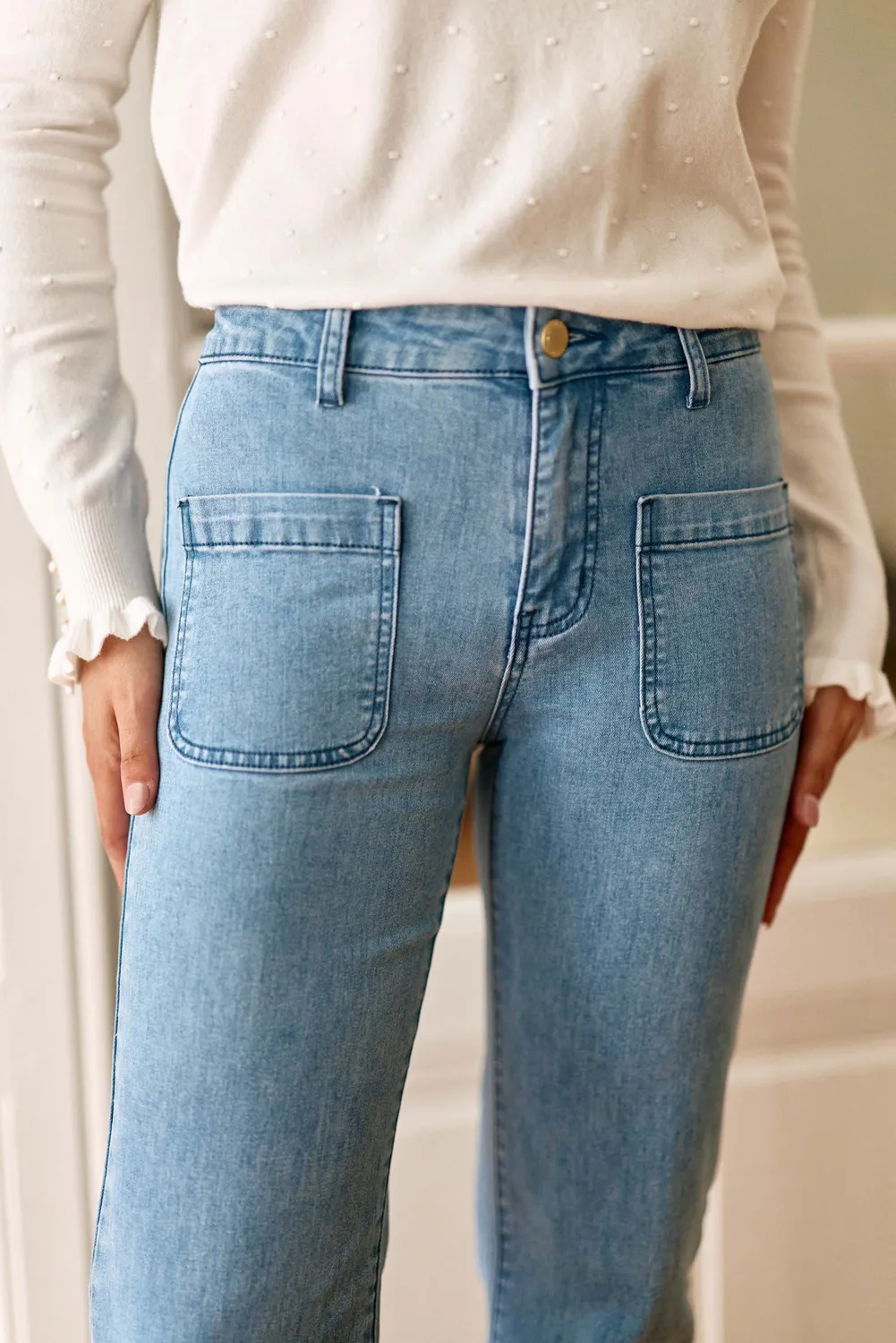 La Petite Etoile Sonny jeans stone flare