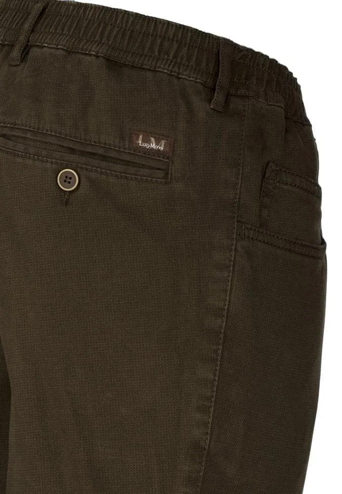 Seniorenkleding Niels heren pantalon tabacco katoen