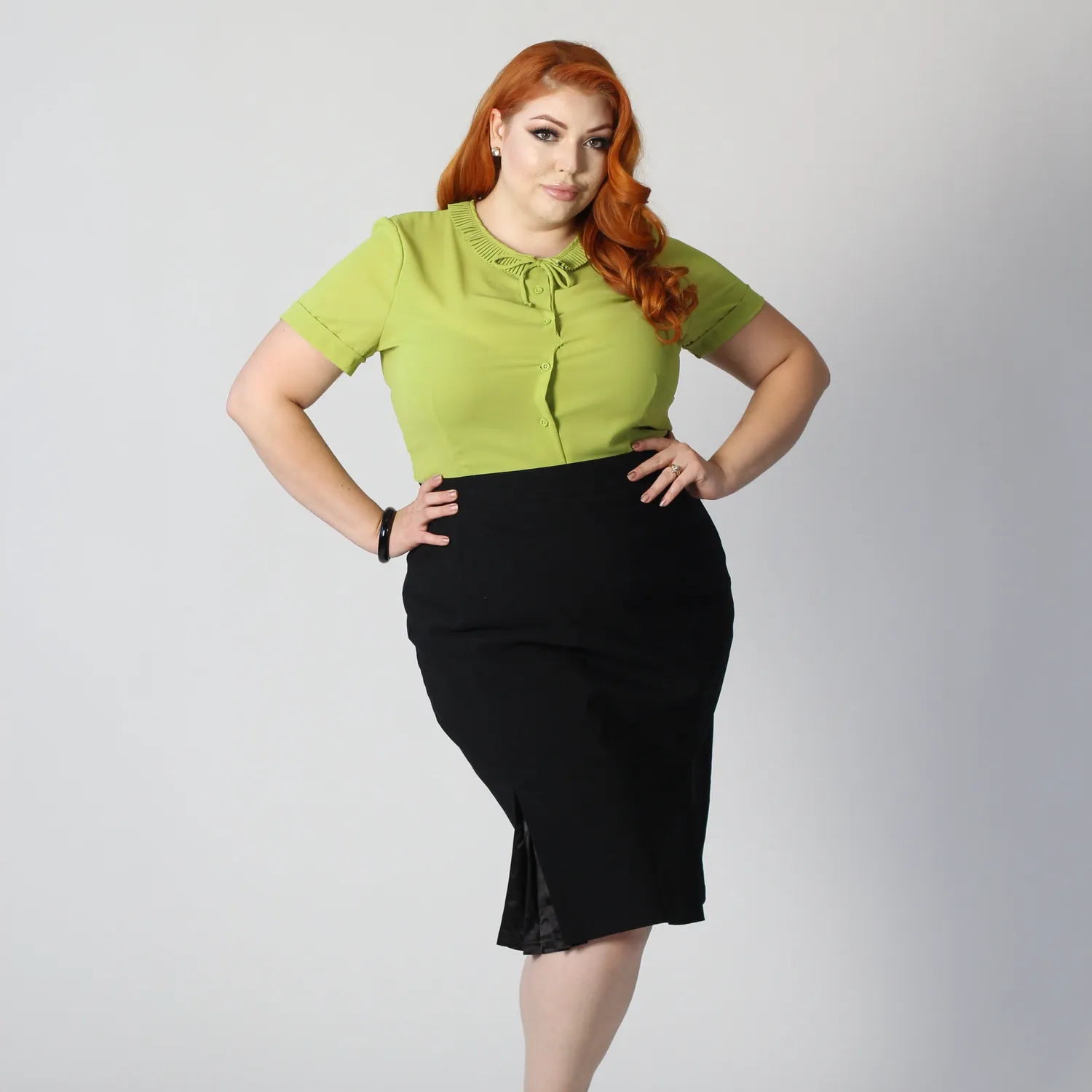 Tatyana Brooklyn Pencil Skirt kokerrok zwart stretch M