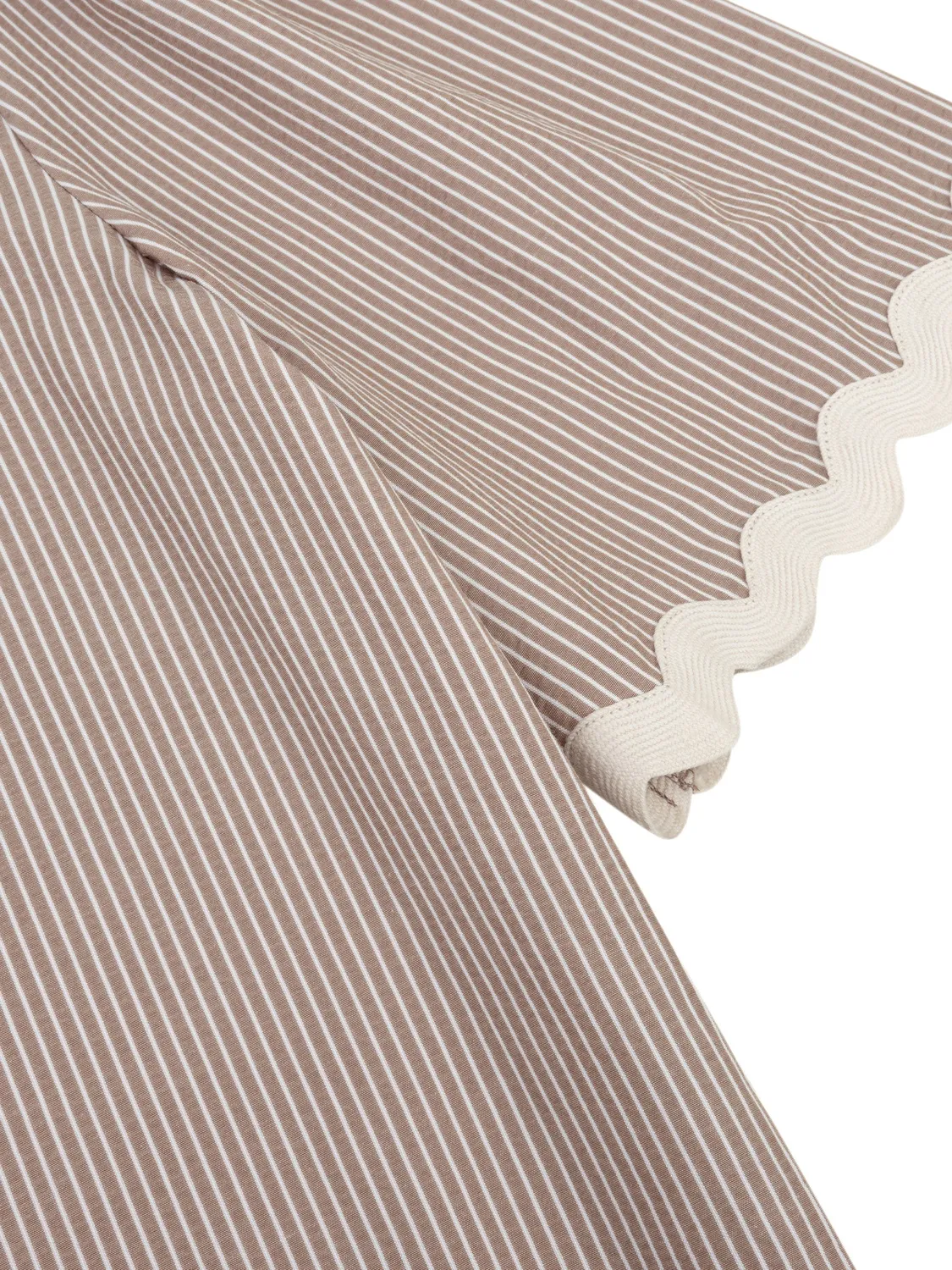 Amiek Top Coco top zand beige V-hals streep