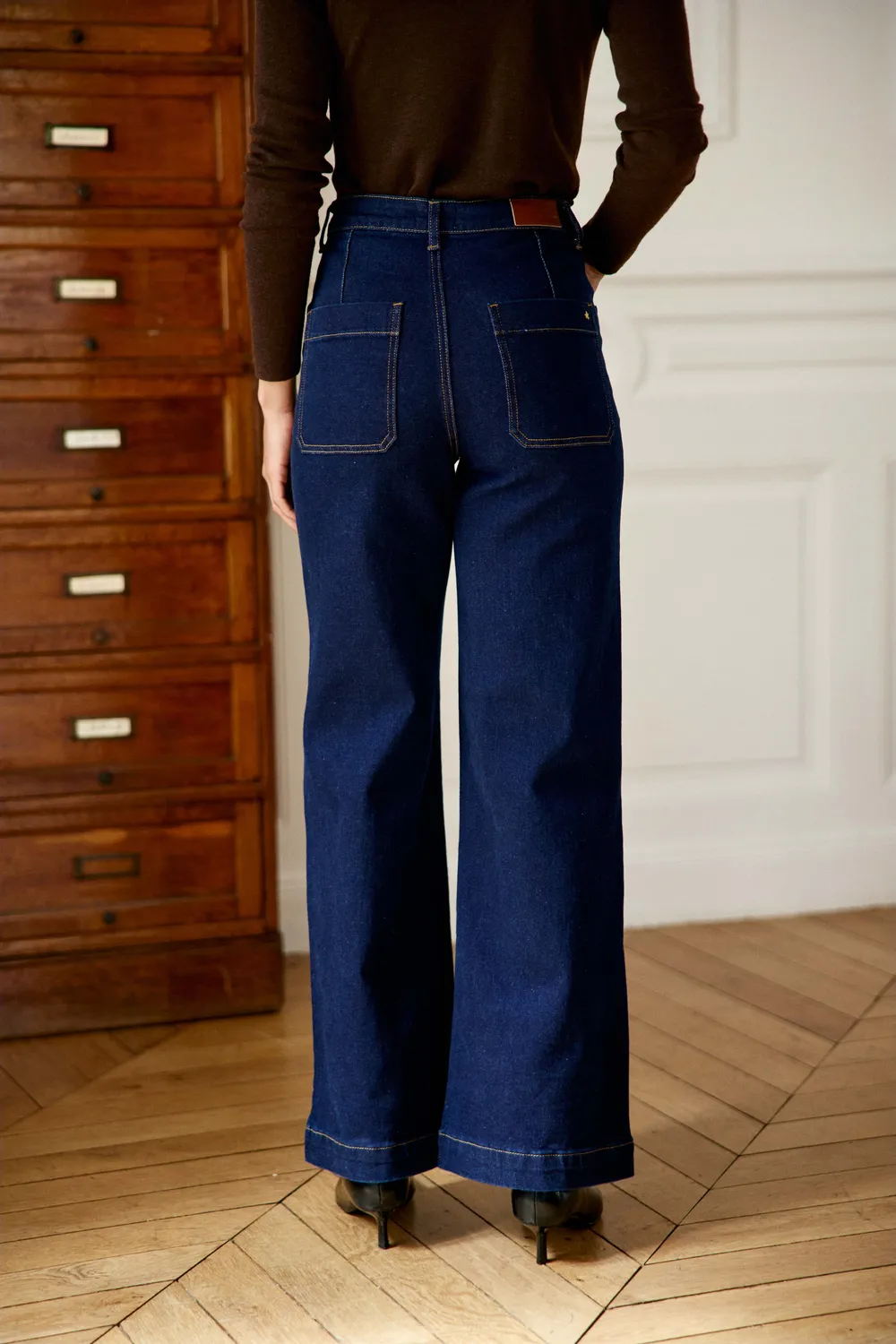 La Petite Etoile Atlantyna wijde jeans brut blauw