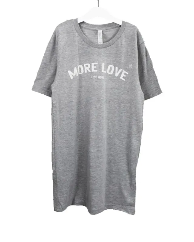 LOVEDRUNKY T-shirt More Love grijs gemêleerd XS-XL
