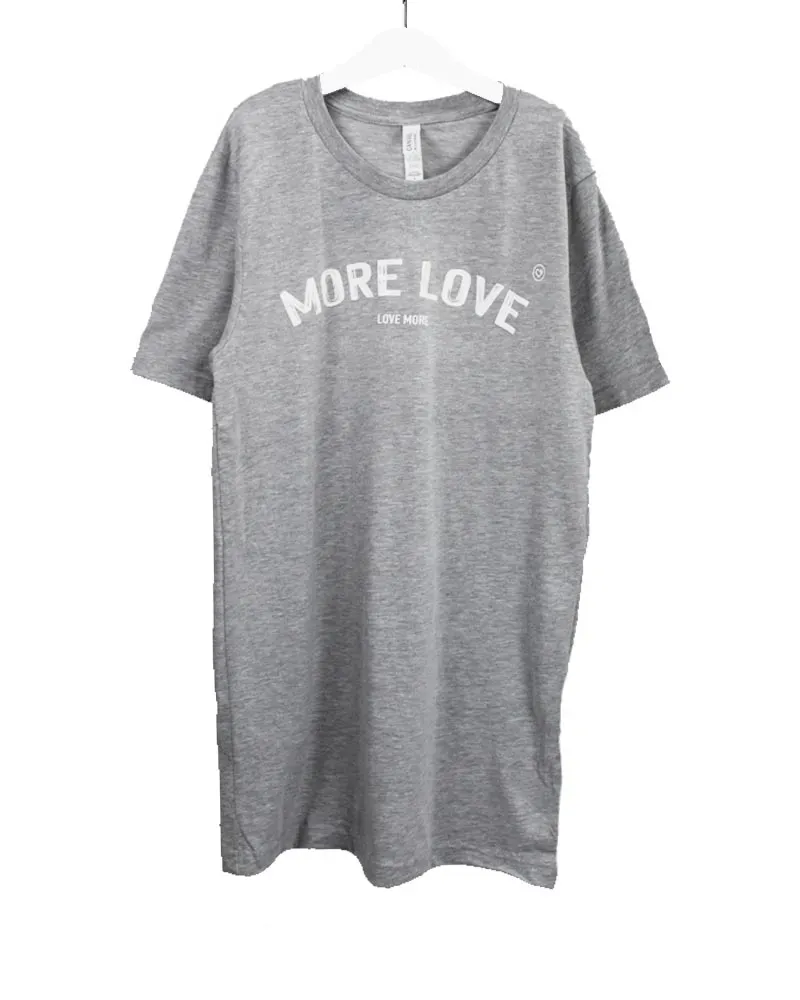 LOVEDRUNKY T-shirt More Love grijs gemêleerd XS-XL