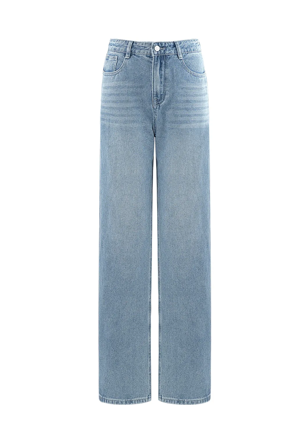LOVEDRUNKY Wide Leg jeans lichtblauw high waist