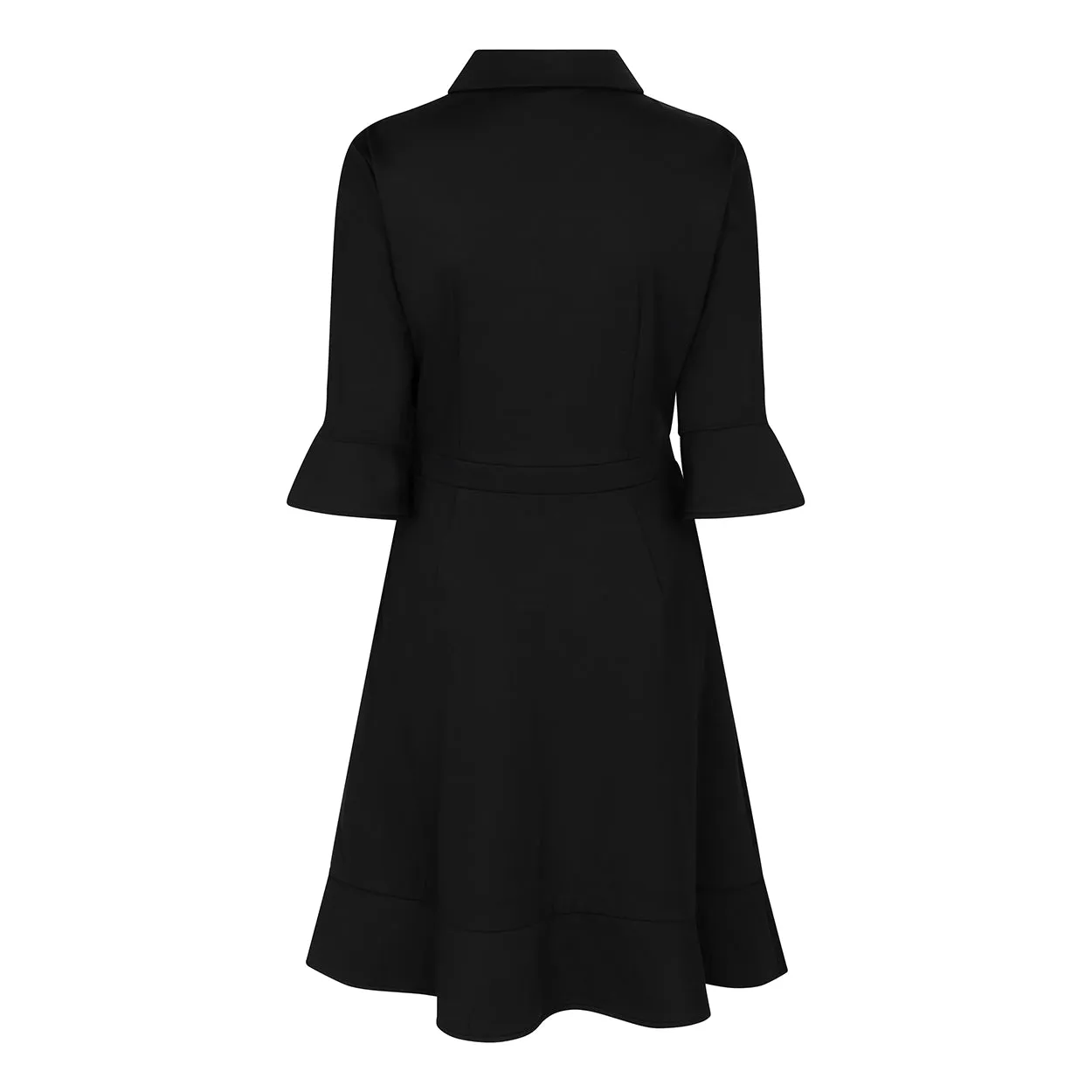Laboutiek Ruffle jurk zwart travel