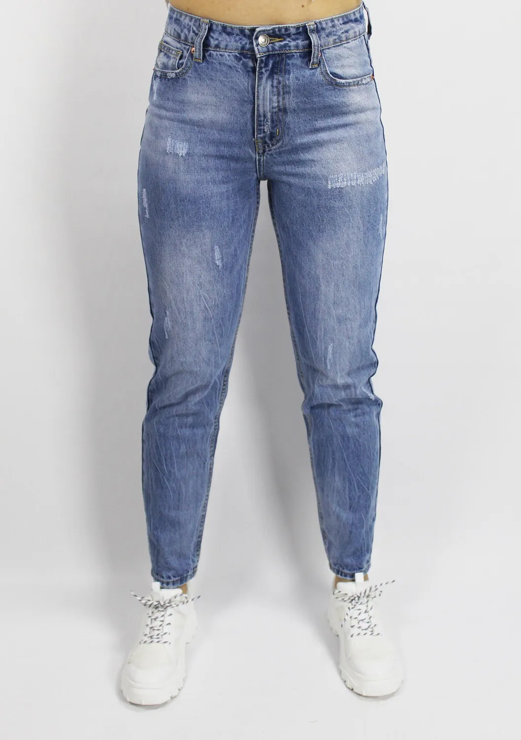 LOVEDRUNKY Mom Jeans blue denim 5-pocket