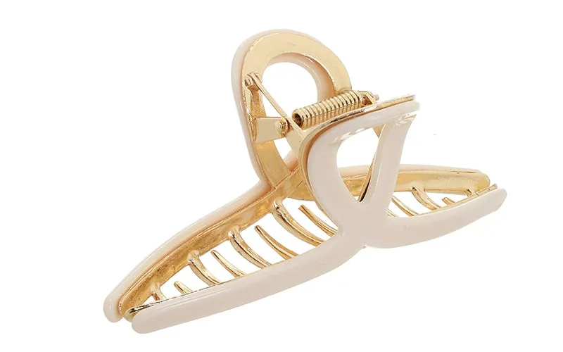 Amiek Jetje haarklem metaal 12 cm natural goud