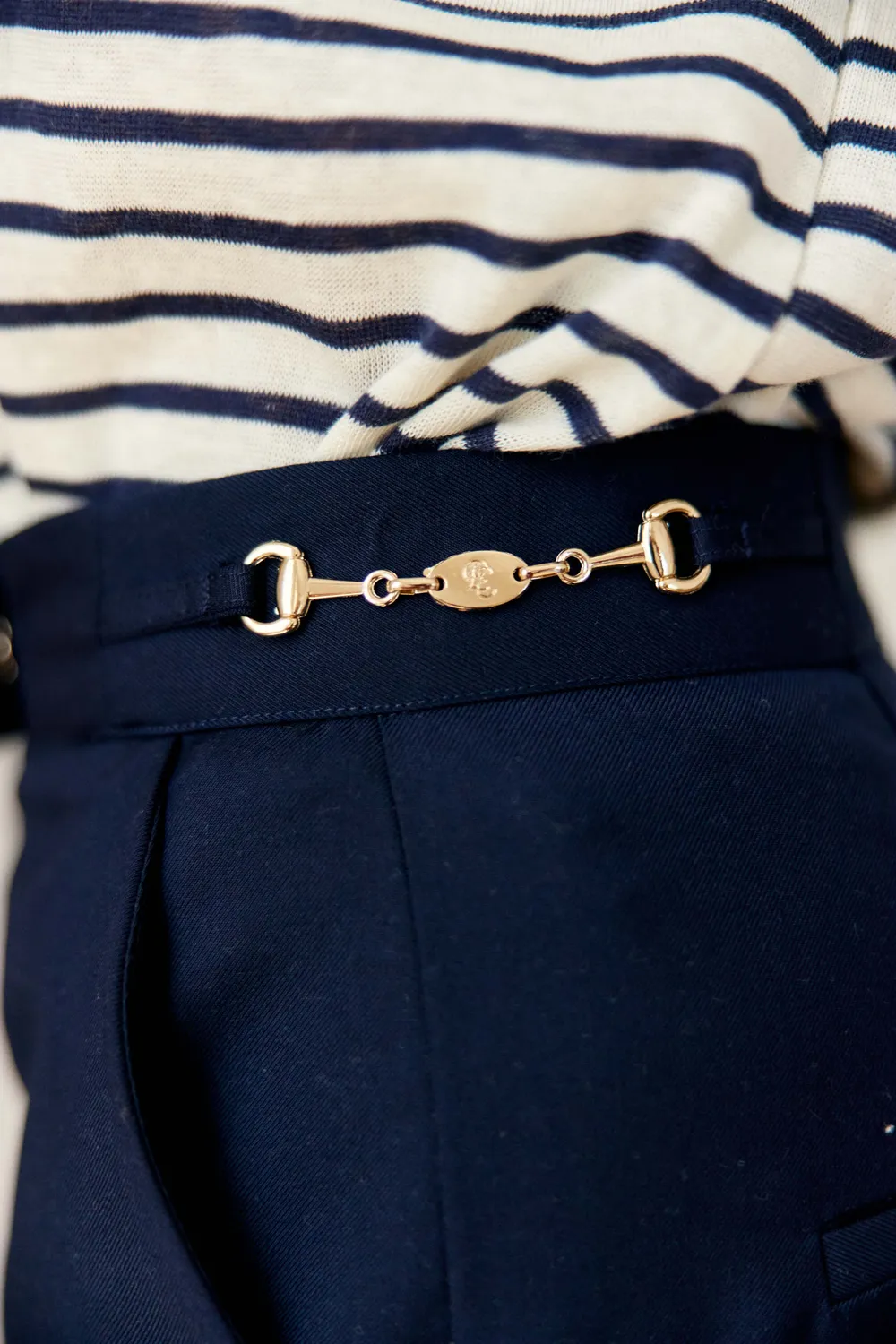 La Petite Etoile Paolin broek marine wijd gouden bit
