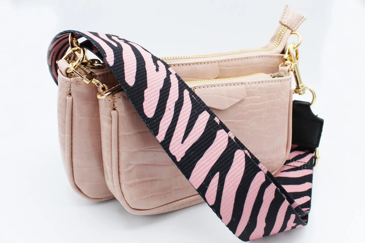 LOVEDRUNKY Crossbody tas Roze afklikbaar vak