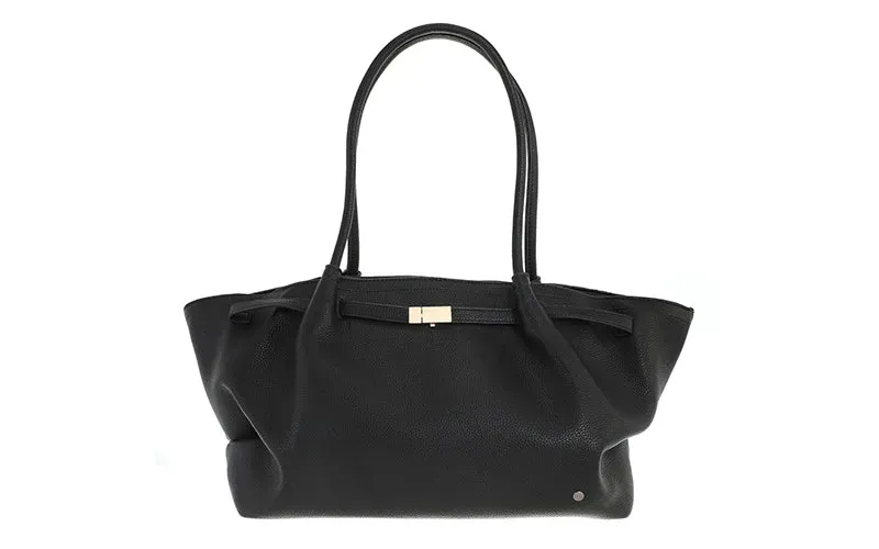 Amiek Cambridge shopper zwart vegan leer met rits