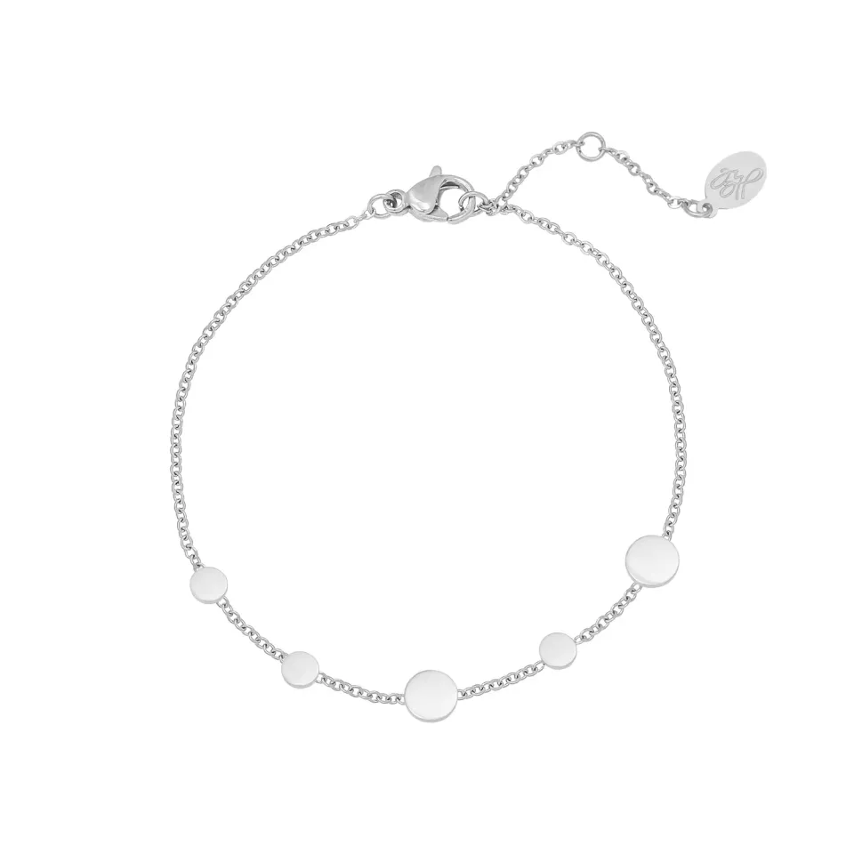LOVEDRUNKY Coins Circle armband zilver muntjes