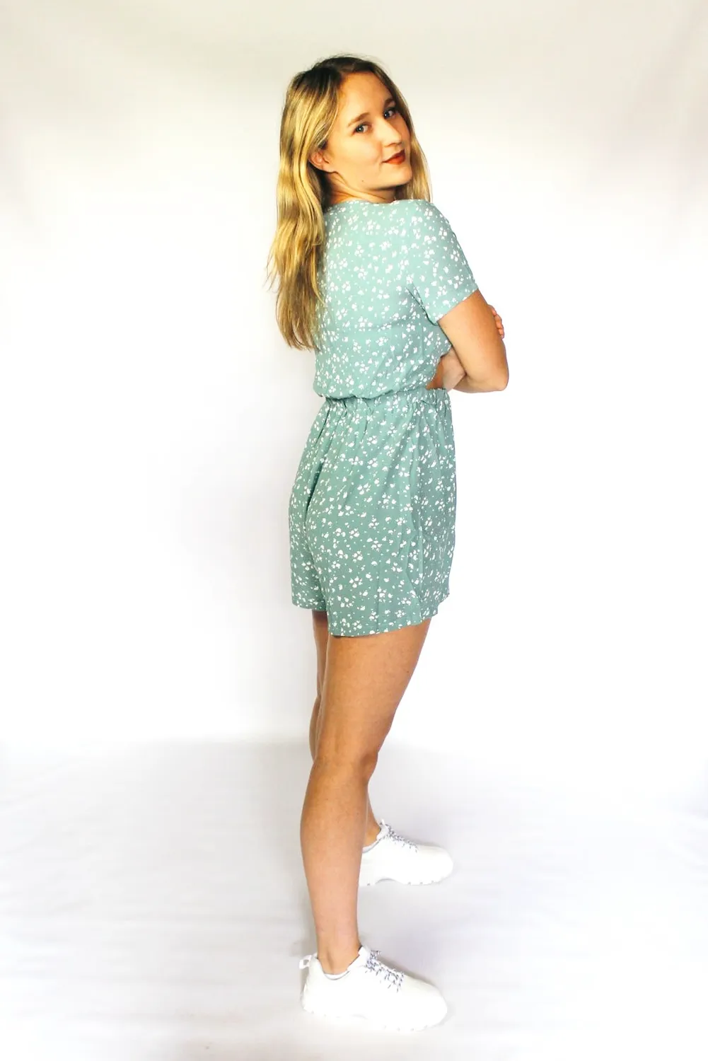LOVEDRUNKY Cut Out jumpsuit mint strik