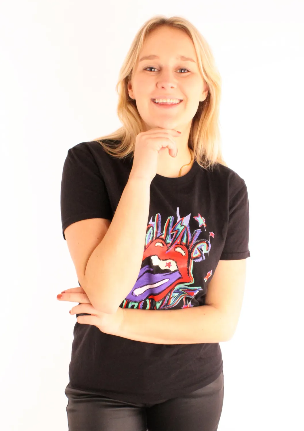 LOVEDRUNKY Rolling Stones T-shirt zwart regular fit