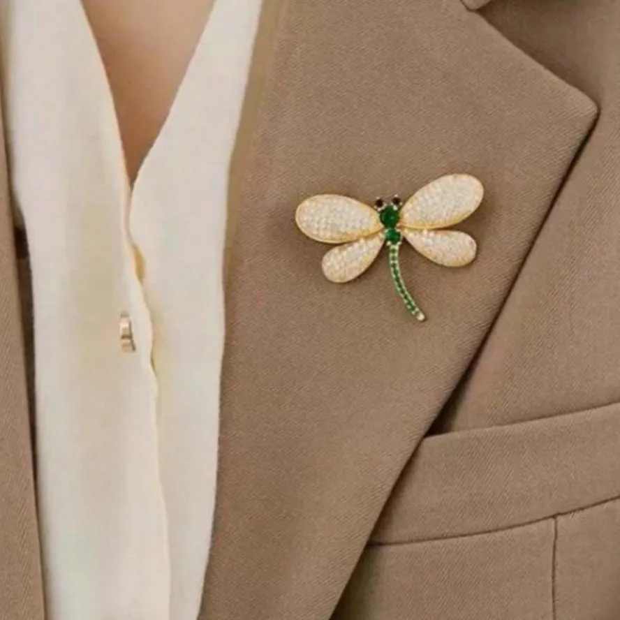 Tatyana Enchanted Dragonfly broche groen libelle