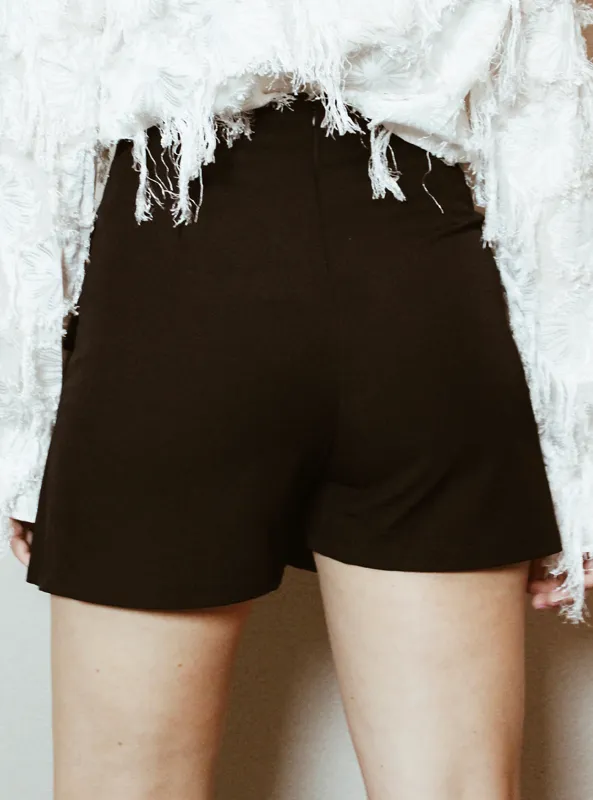 LOVEDRUNKY Wrap skort zwart wikkelrok