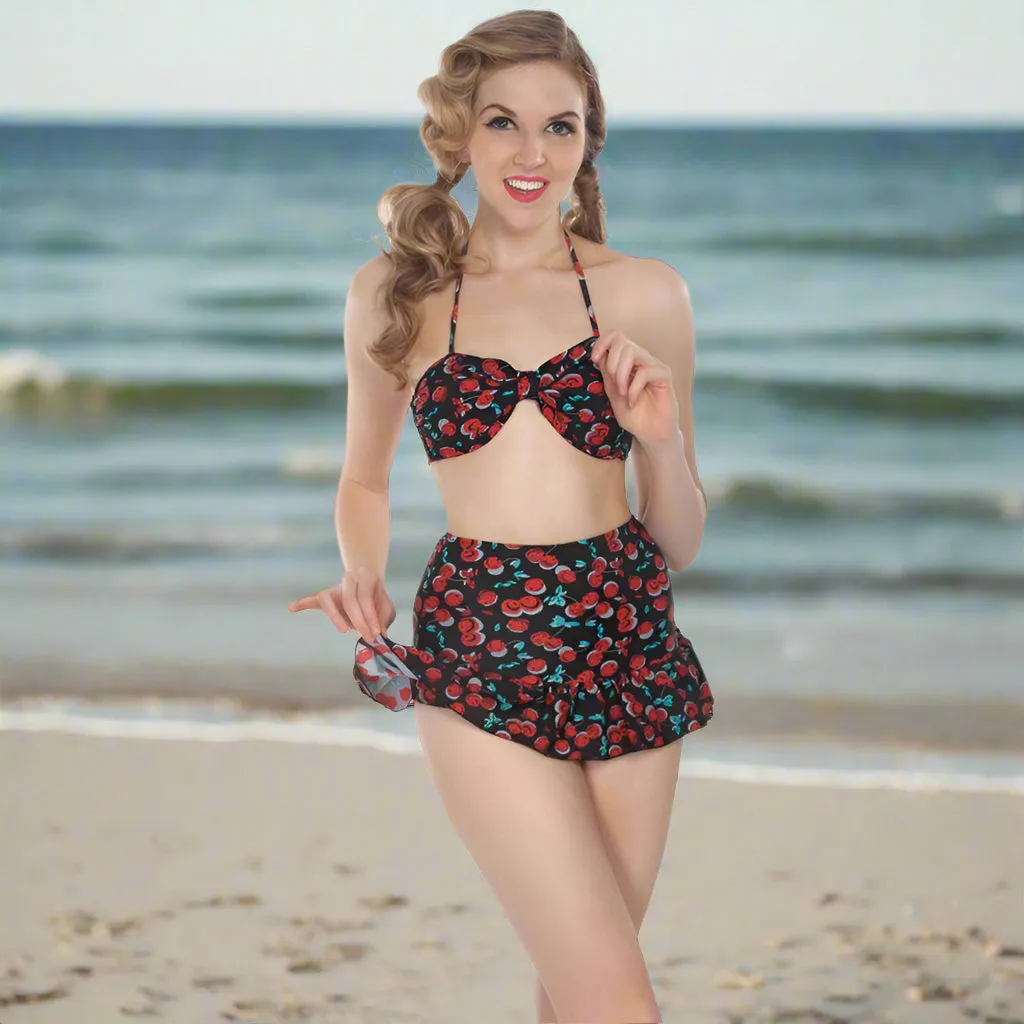 Tatyana Marlena Two-Piece bikini cherry print zwart