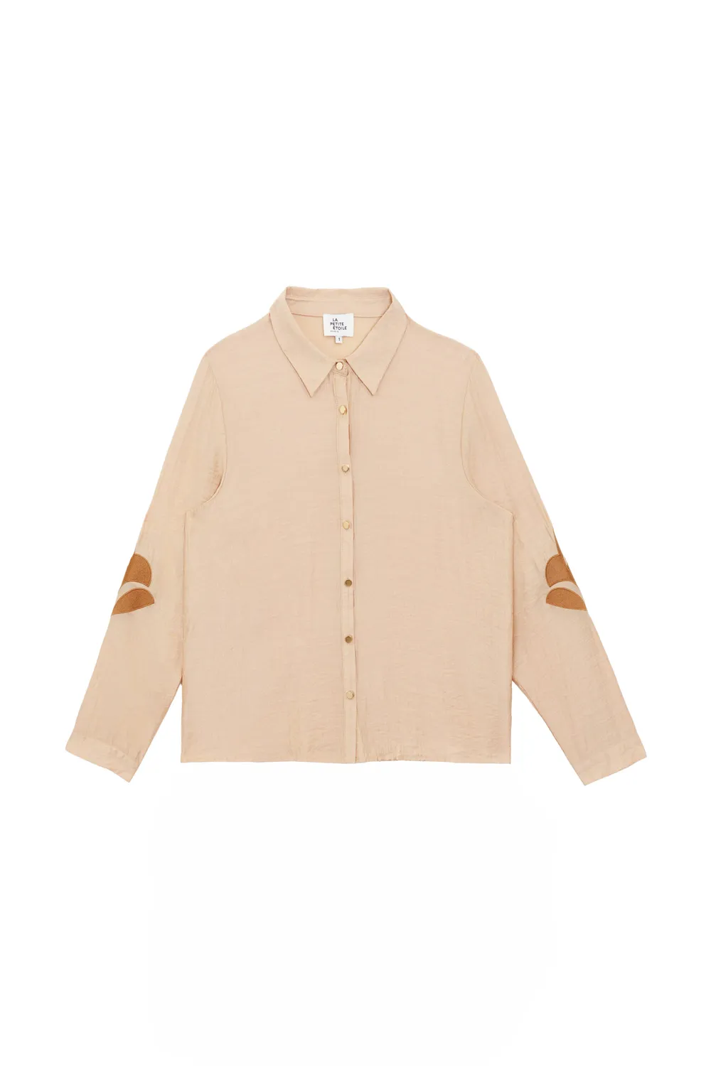 La Petite Etoile Clematite blouse beige borduursel mouw
