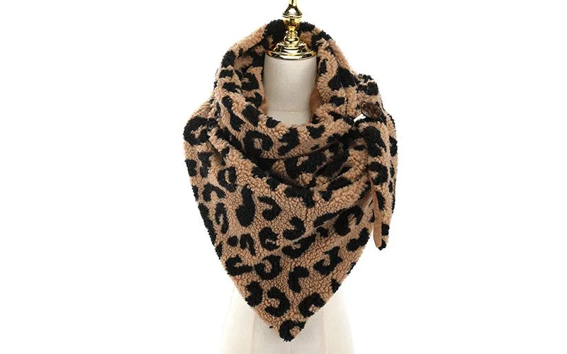 Amiek Furano sjaal camel panter teddy 180 cm