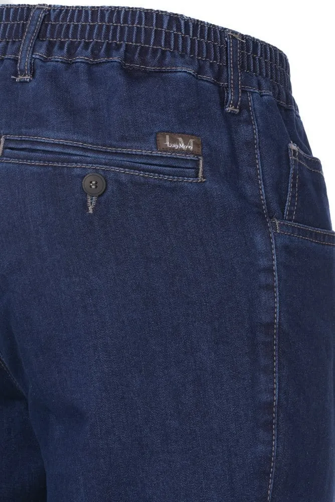 Luigi Morini Mario herenjeans denimblauw stretch