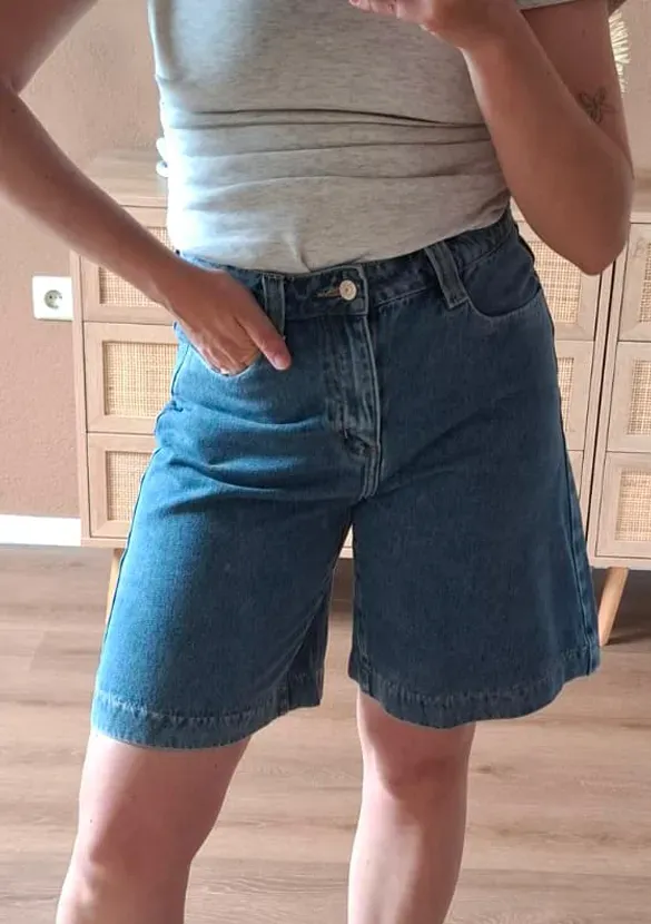 LOVEDRUNKY Jort Denim short blauw high waist