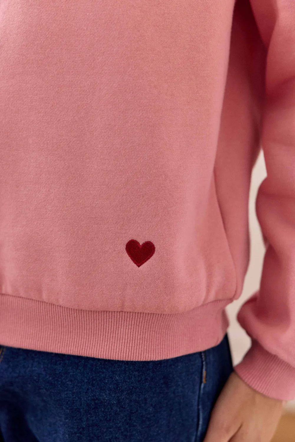 La Petite Etoile Ticka sweater roze borduursel