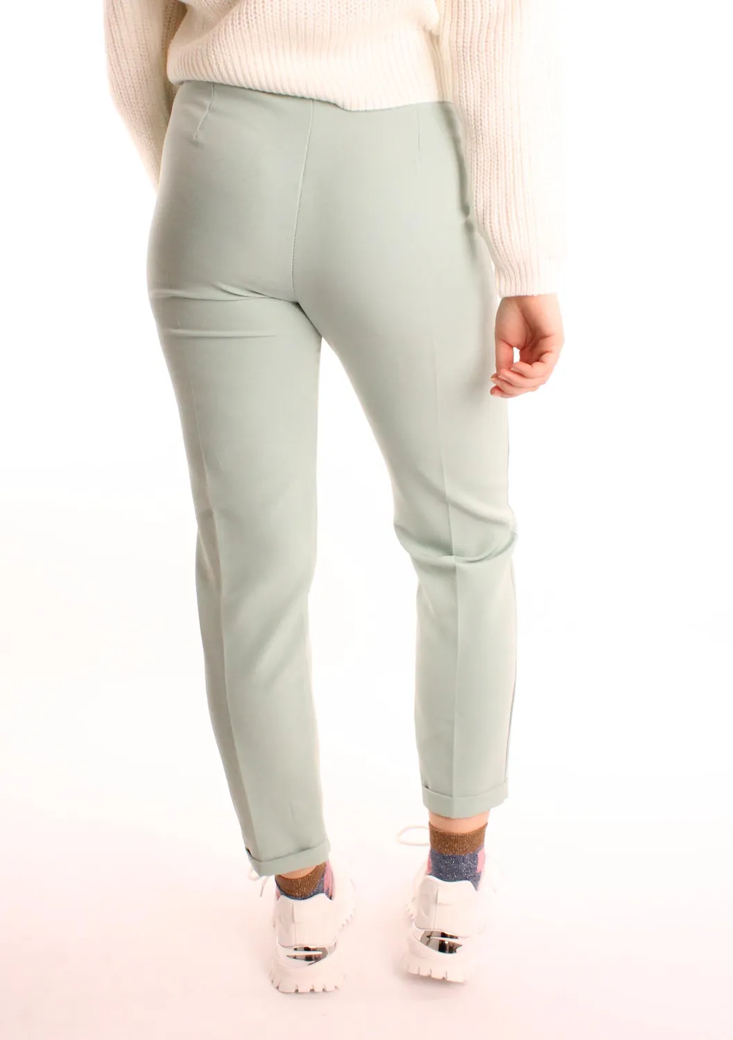 LOVEDRUNKY Casual pantalon mint – high waist