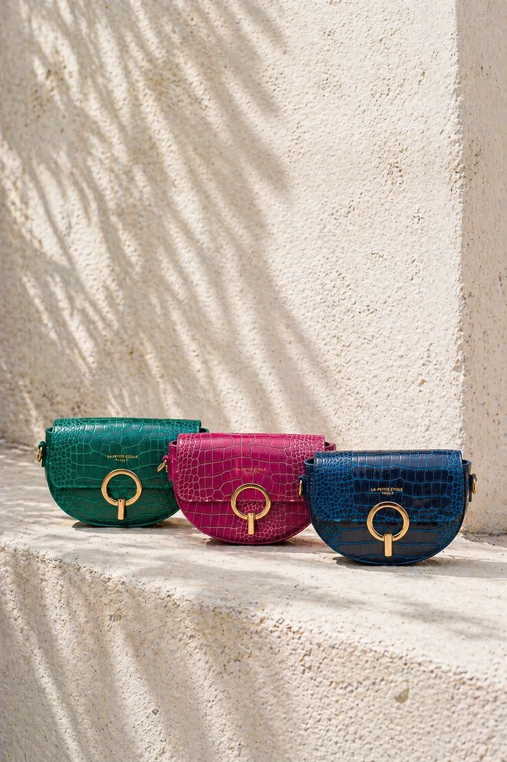 La Petite Etoile Jim handtas croco groen
