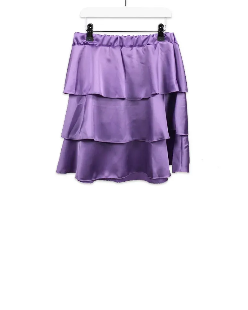 LOVEDRUNKY Ruffle Rok Lila met volant