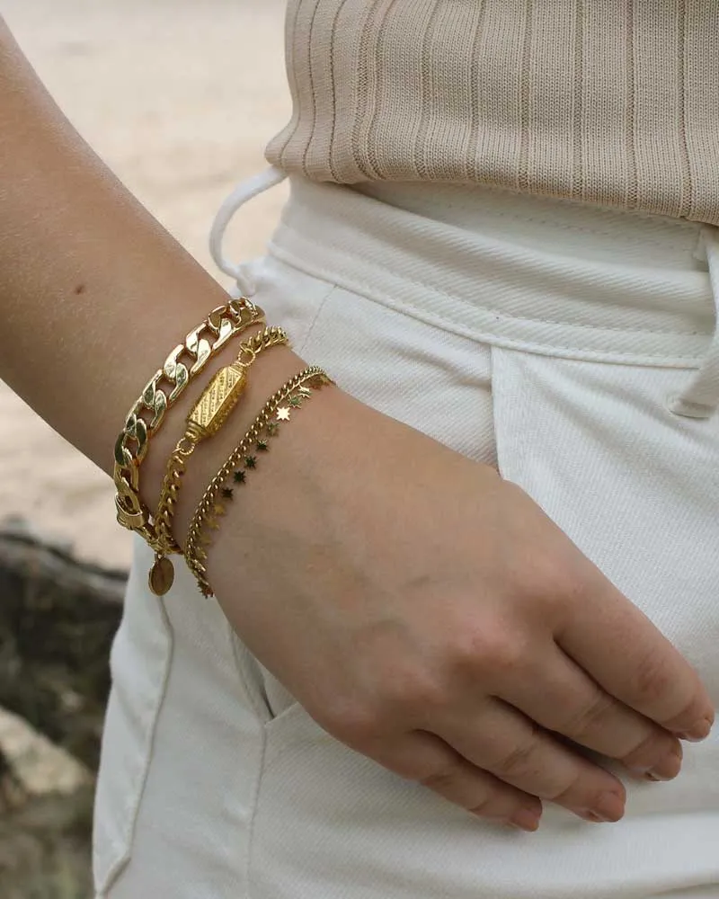 LOVEDRUNKY Sparkling Stars armband goud sterren