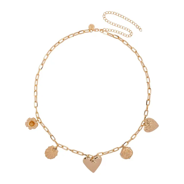 Amiek Becky's Charm Belt riem goud 80 cm bedels