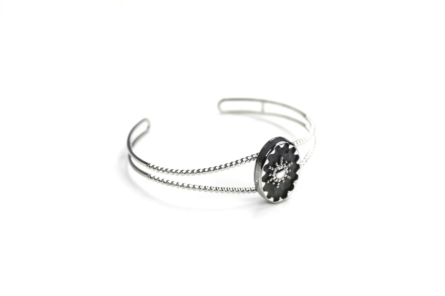 LOVEDRUNKY Cuff Armband Zilver brede band
