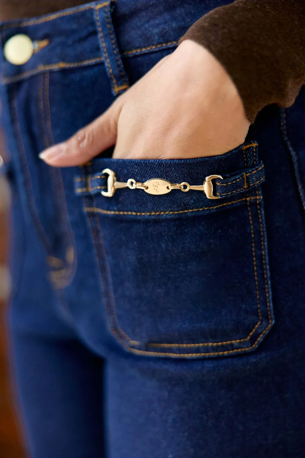 La Petite Etoile Atlantyna wijde jeans brut blauw