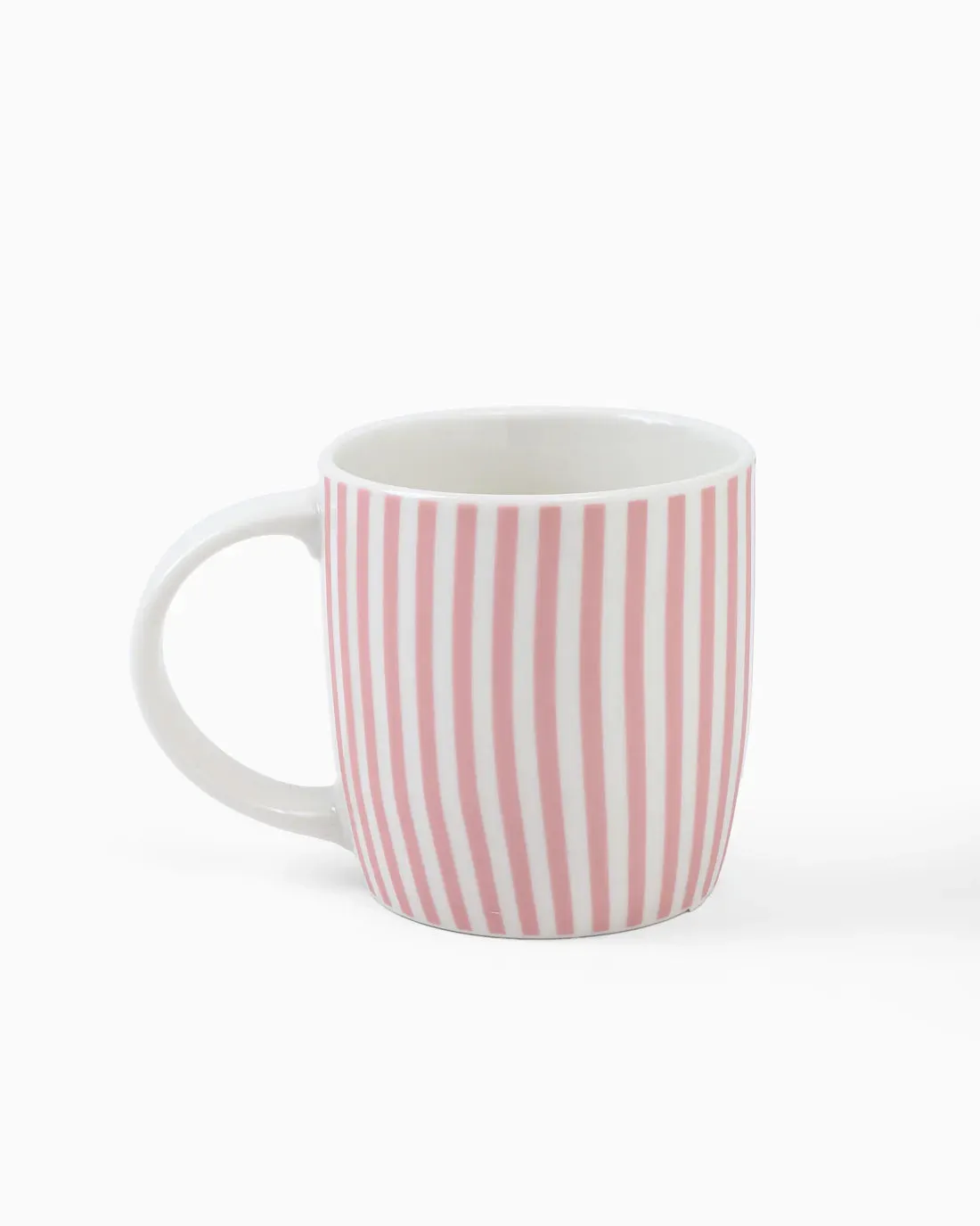 Amiek Pink Stripes mok roze met gouden hart