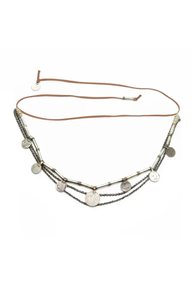 Amiek Salome Short Belt Necklace ketting bruin