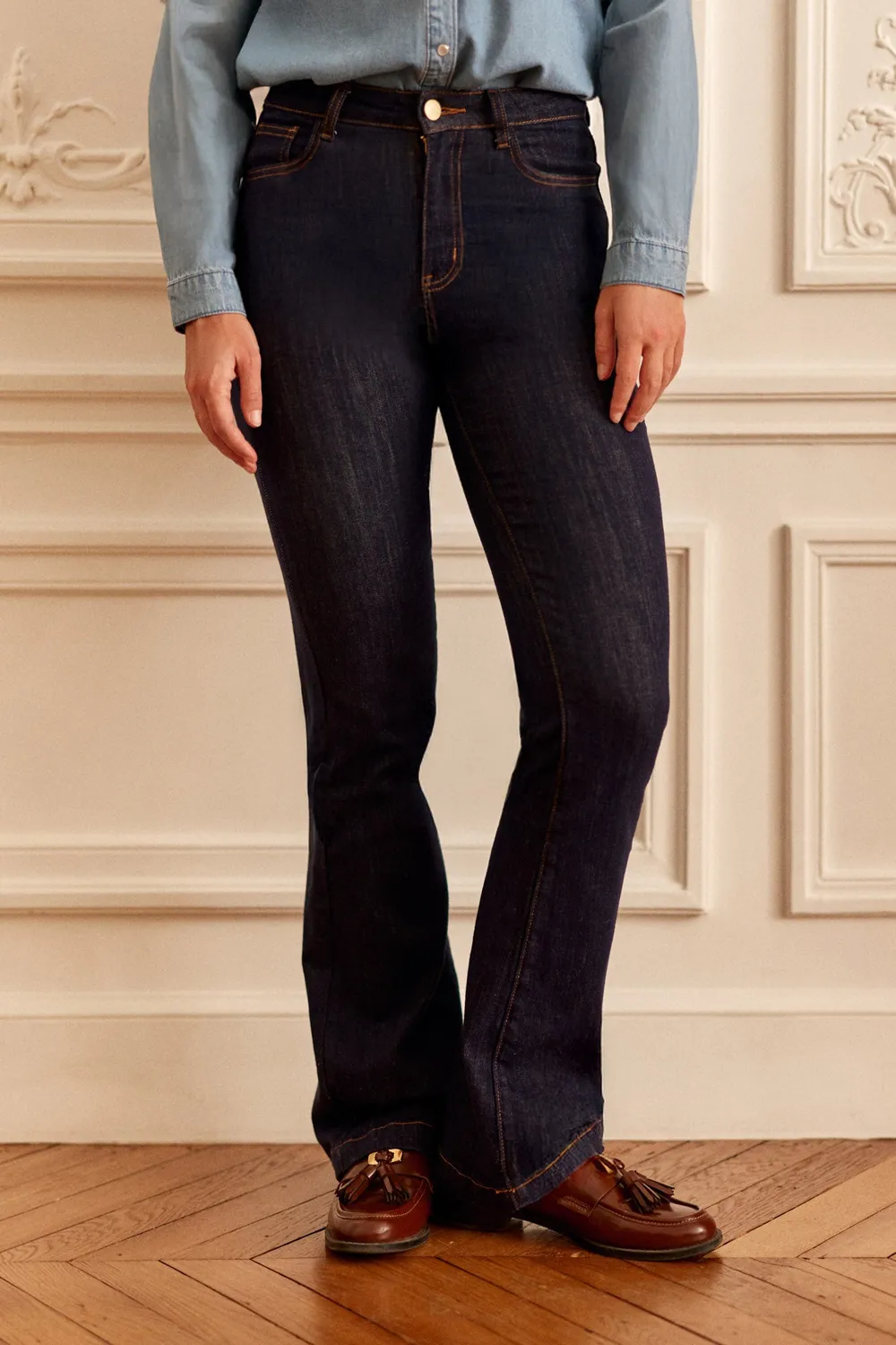 La Petite Etoile Lancelot flare jeans brut high waist