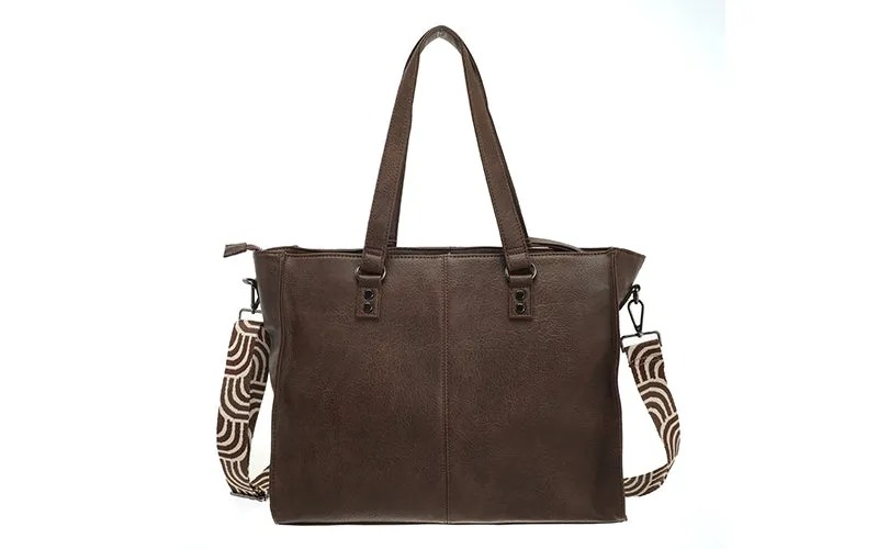 Amiek Veghel shopper bruin 45 cm