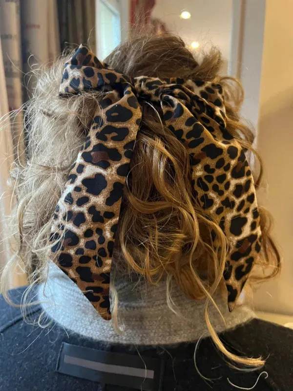 Amiek Leopard Bow haarclip panter strik
