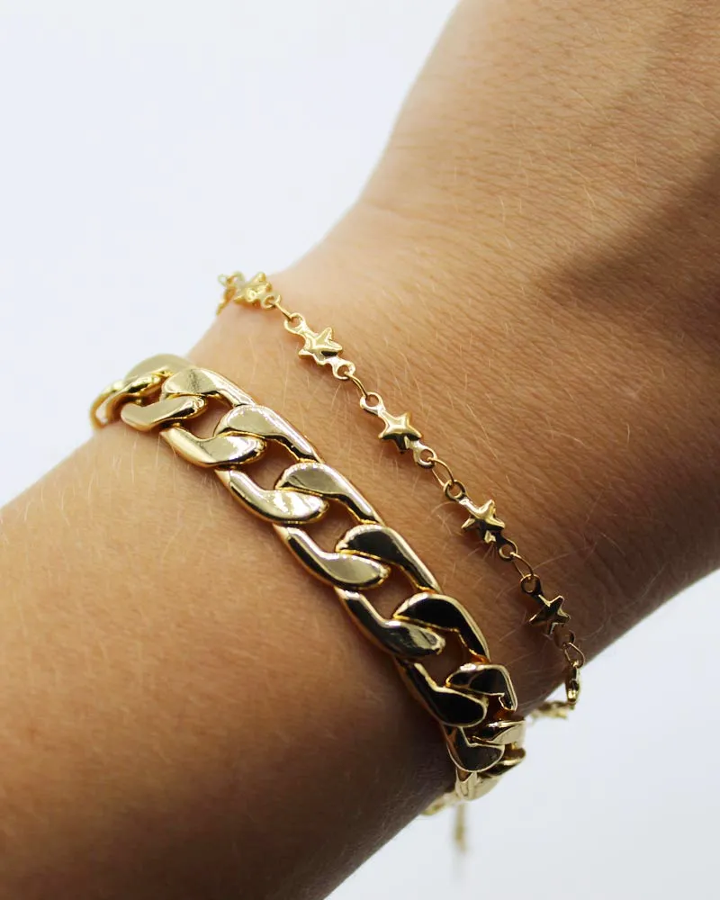 LOVEDRUNKY Statement Chain armband Goud 18cm