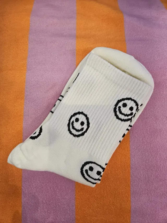 24 Colours Smileys sokken katoen onesize vrolijk